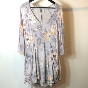 Free people lavender floral dress size 6